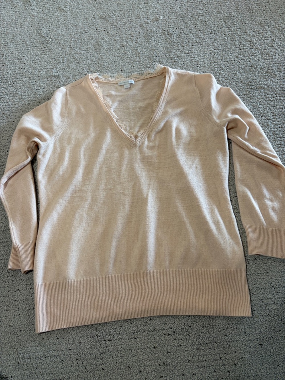 Cyrus Cream v Neck, Sonoma Burgundy, NY and Co Blush Sweater - Picture 7 of 9
